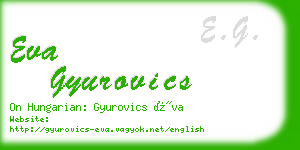 eva gyurovics business card